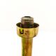 Scandinavian candle holder Gnosjö green glass and brass 1960