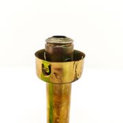 Bougeoir scandinave Gnosjö verre vert et laiton 1960
