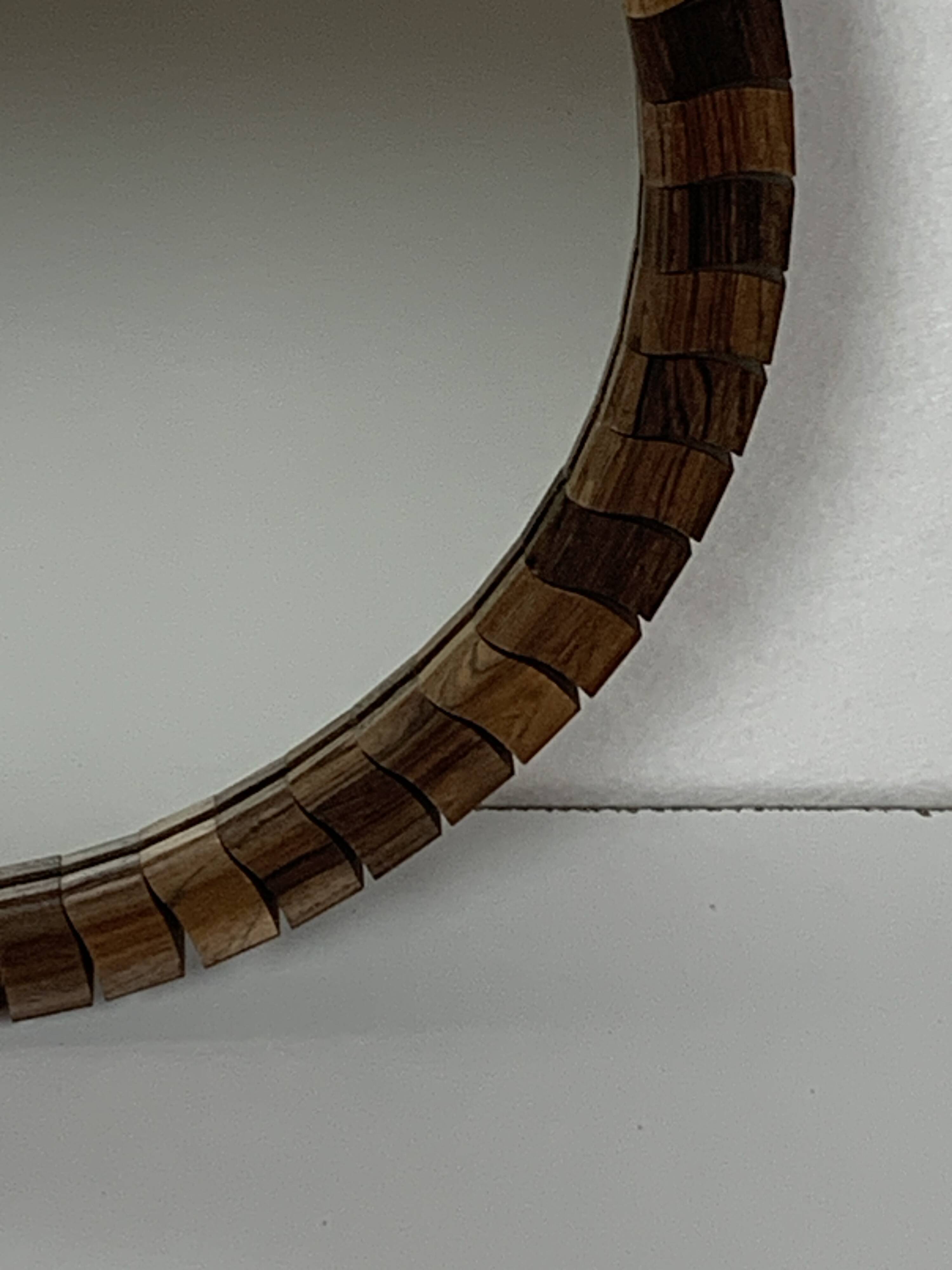 Pair of Danish midcentury teak rosewood cube mirrors, 1960s