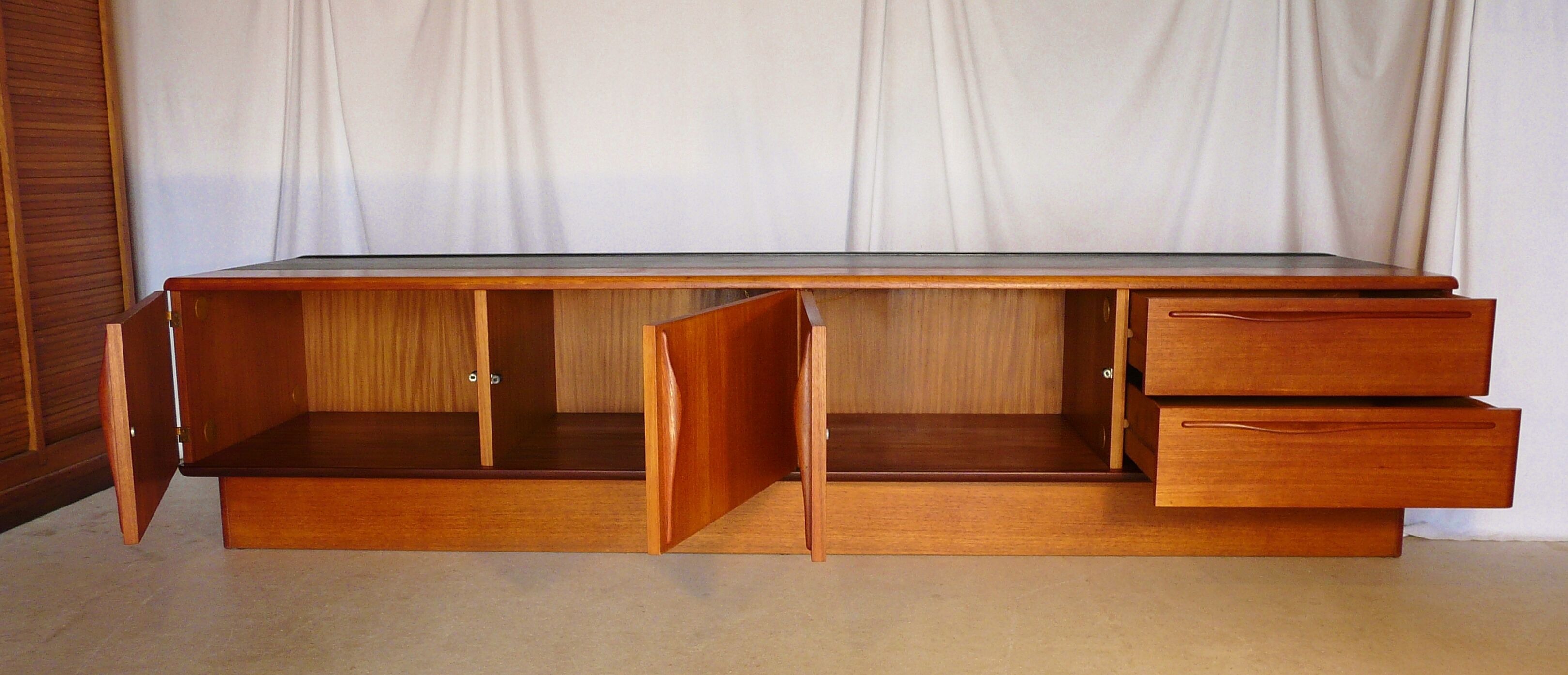 Scandinavian vintage low teak enfilade