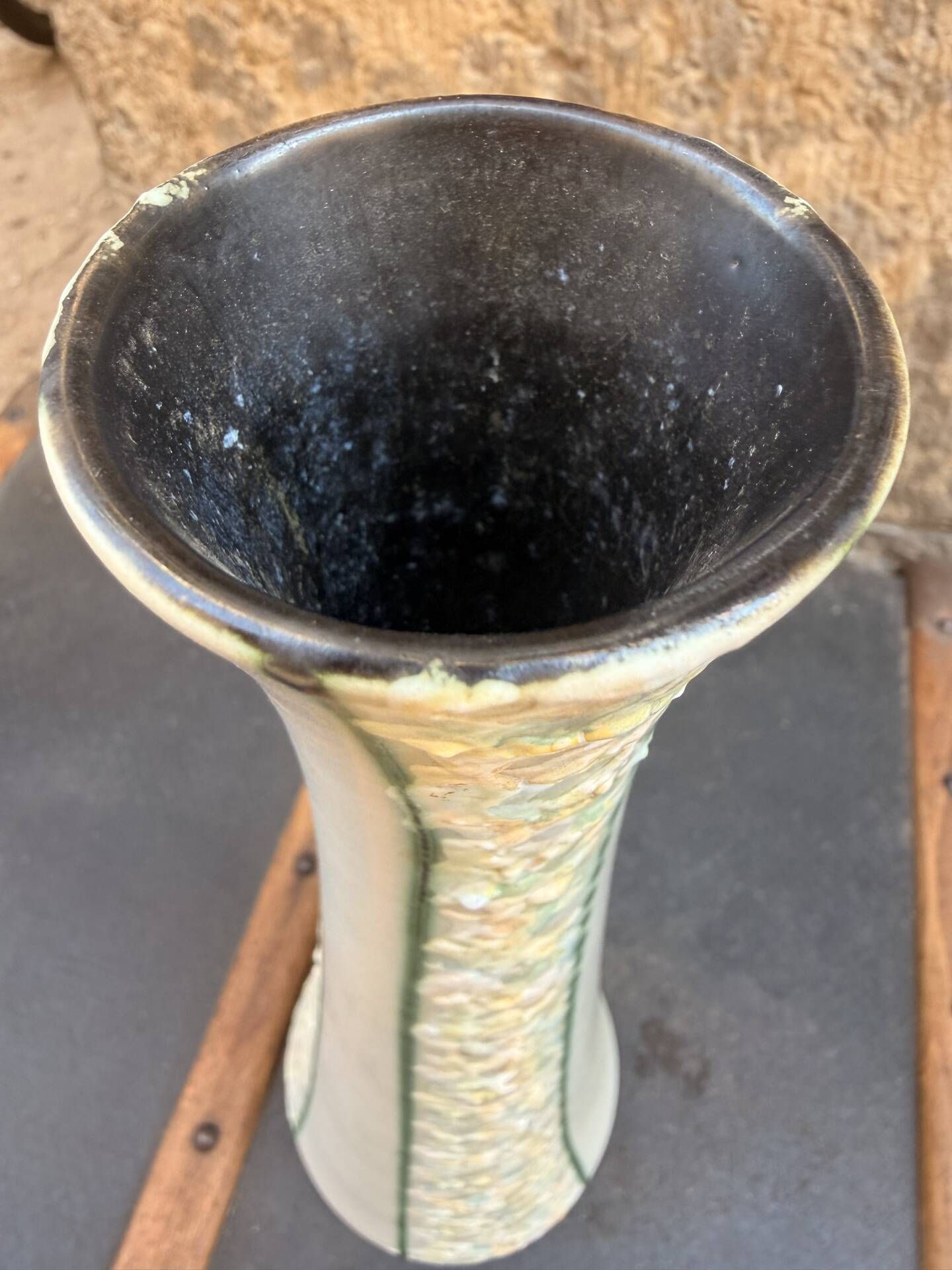 German vase soliflore 70s Fat Lava