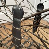 Butterfly magazine rack in patinated metal