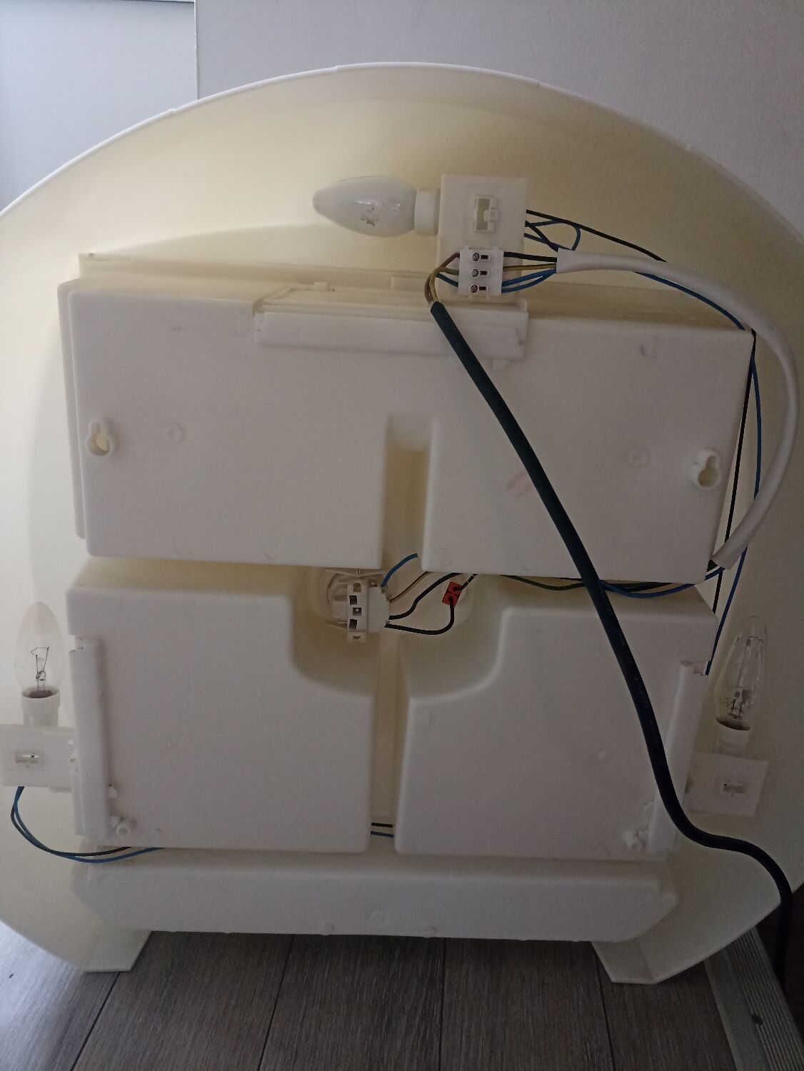 Illuminated mirror bathroom cabinet