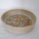 Flat hollow jatte cut signed sandstone symbolic decoration 2 pigeons surrounding a heart Pont Aven Bretagne