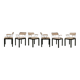 Mid Modern Ettore Sottsass Lodge Italian Black Metal and Wool Chairs, Set of Six
