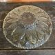 Vintage Flat Fruit Bowl, Moulded & Cut Glass
