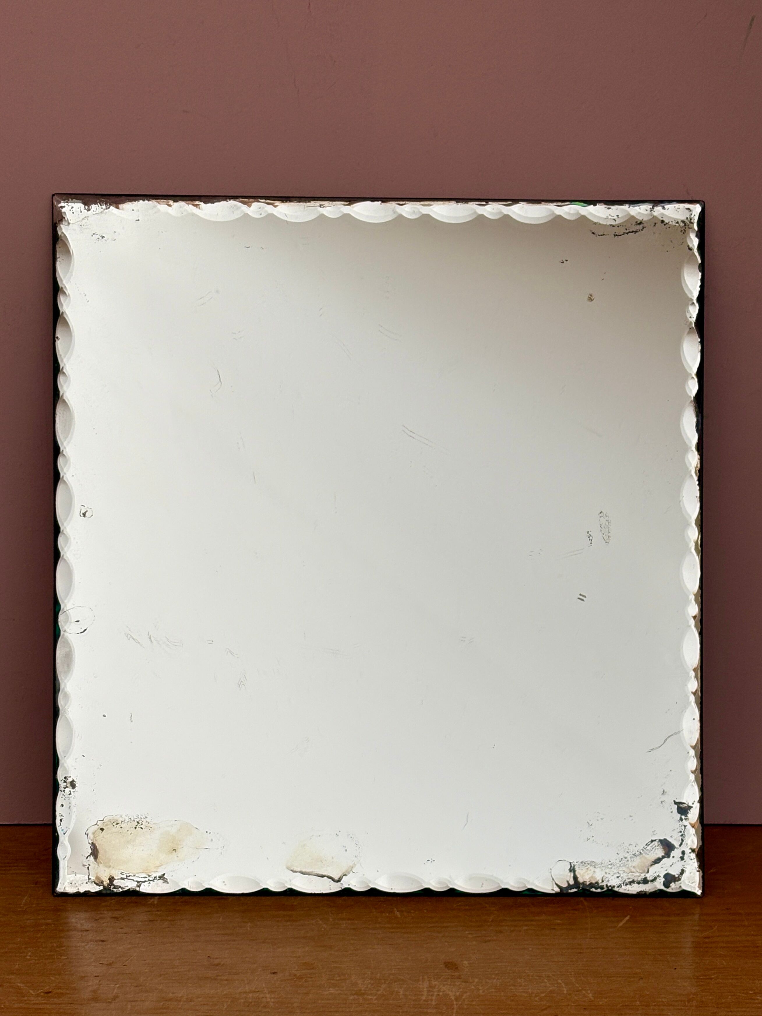 Antique mirror with bevelled edges