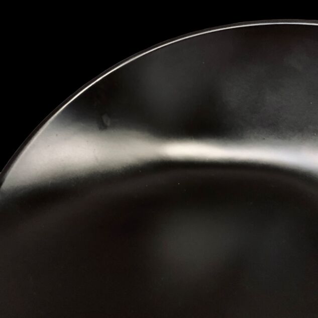 Side stool "ball" 1970s/80s in black lacquered resin