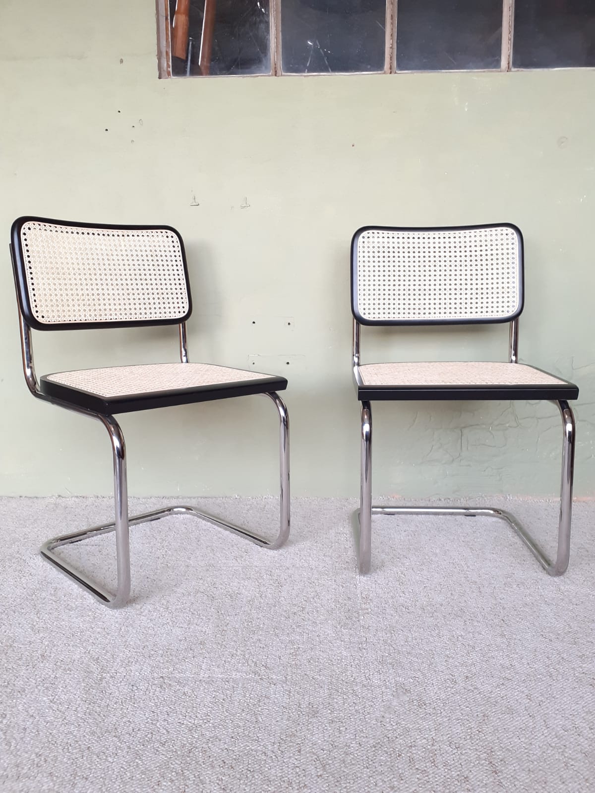 Pair of chairs b32 cesca by Marcel Breuer