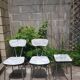 Set of 2 formica chairs type marble + 1 stool