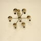 Lustre en laiton avec des ampoules en verre