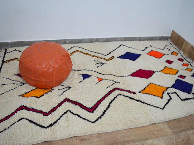 Handmade moroccan berber carpet 255 x 156 cm