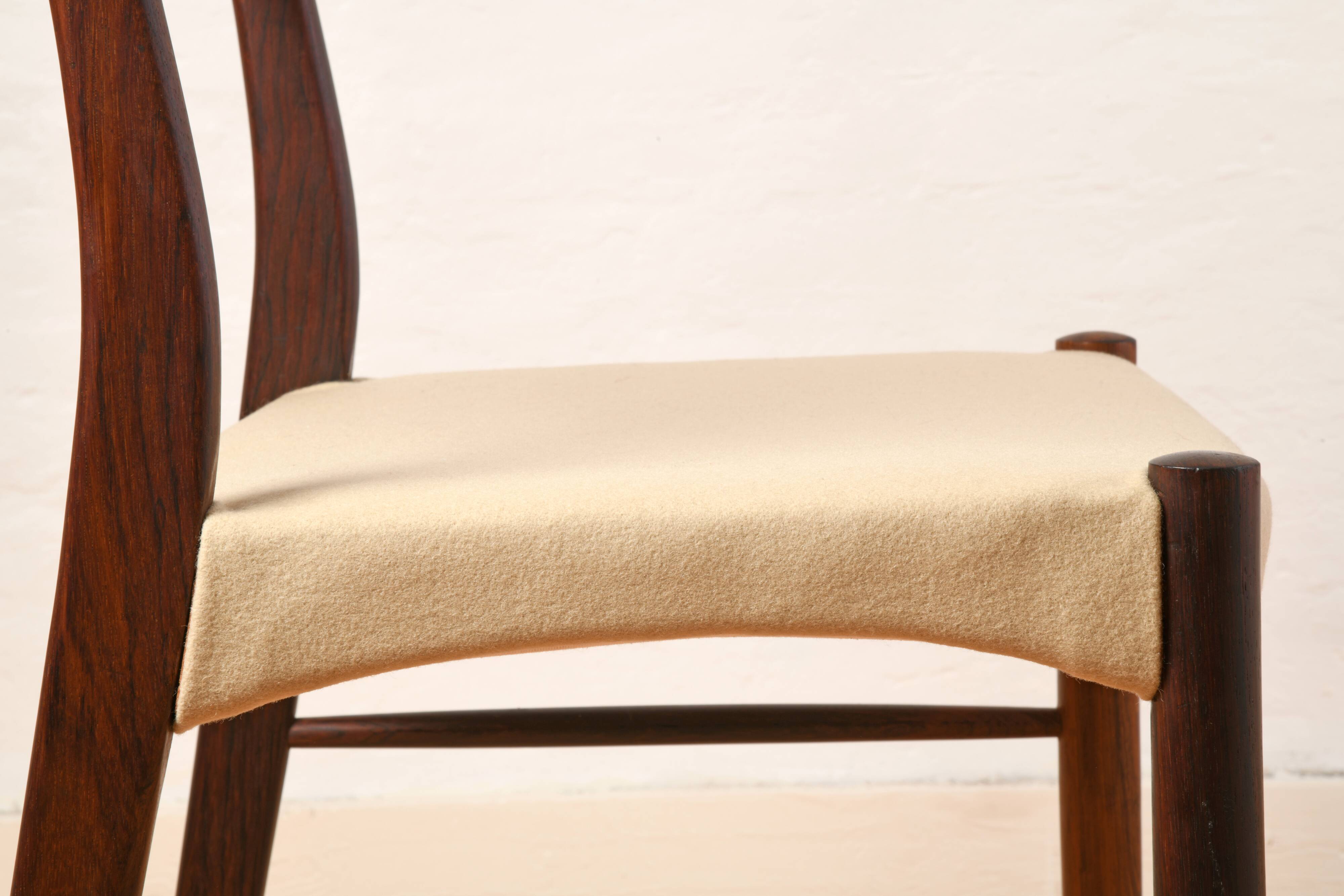 Pair of Scandinavian chairs in Rio rosewood