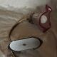 Lampe de bureau ou de chevet annees 1930 1940 en laiton et tulipe en verre depoli