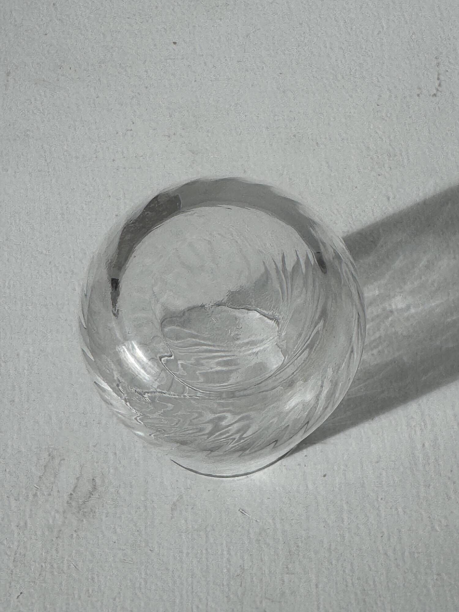 Set of 6 orangeade glasses in ribbed glass