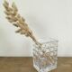 Glass vase with raised squares