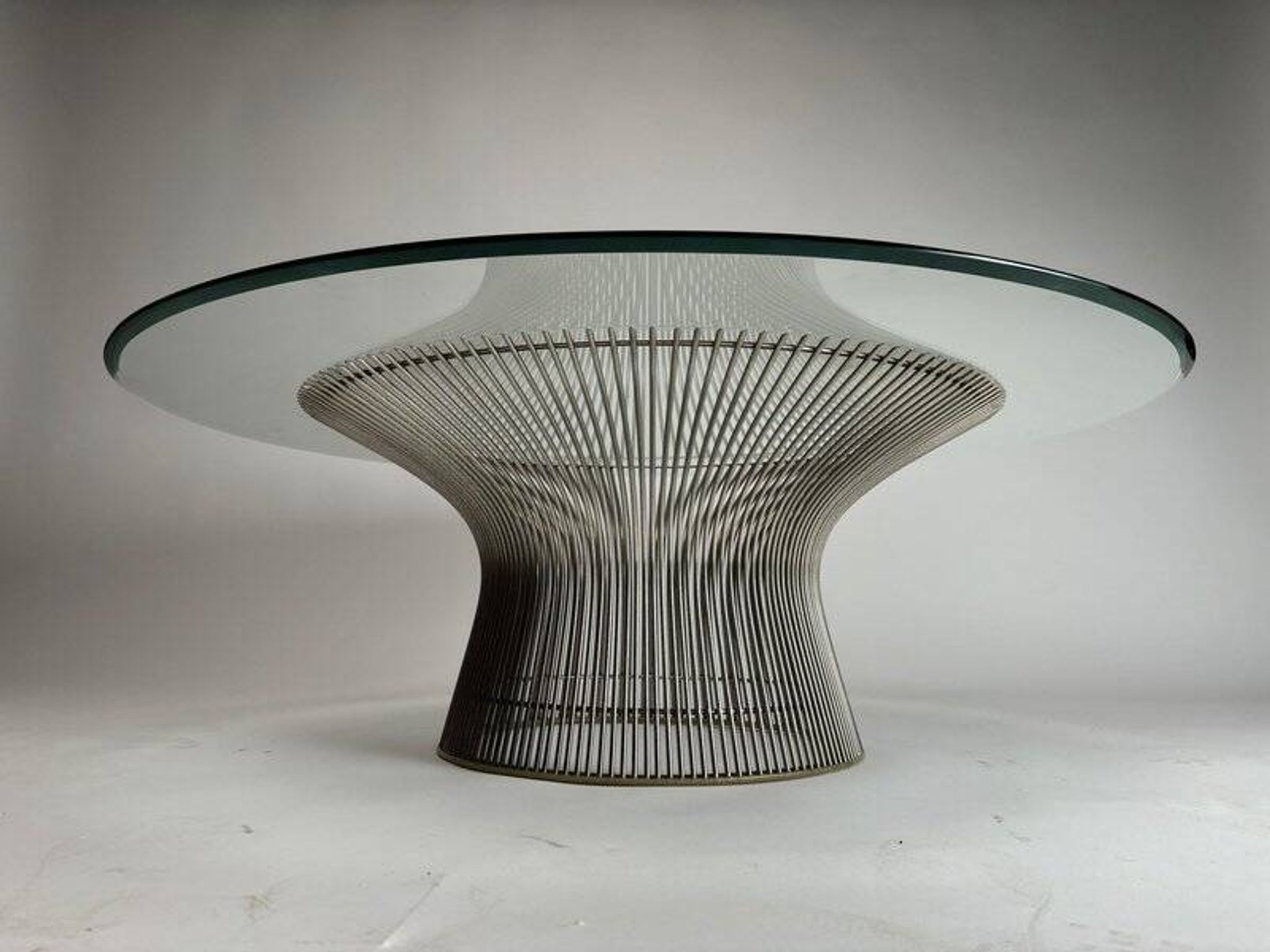 Coffee Table in Steel and Glass from Warren Platner, 1962