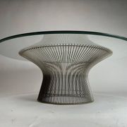 Coffee Table in Steel and Glass from Warren Platner, 1962