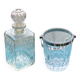 Whiskey carafe and ice bucket stamped crystal d'arques in vintage transparent glass