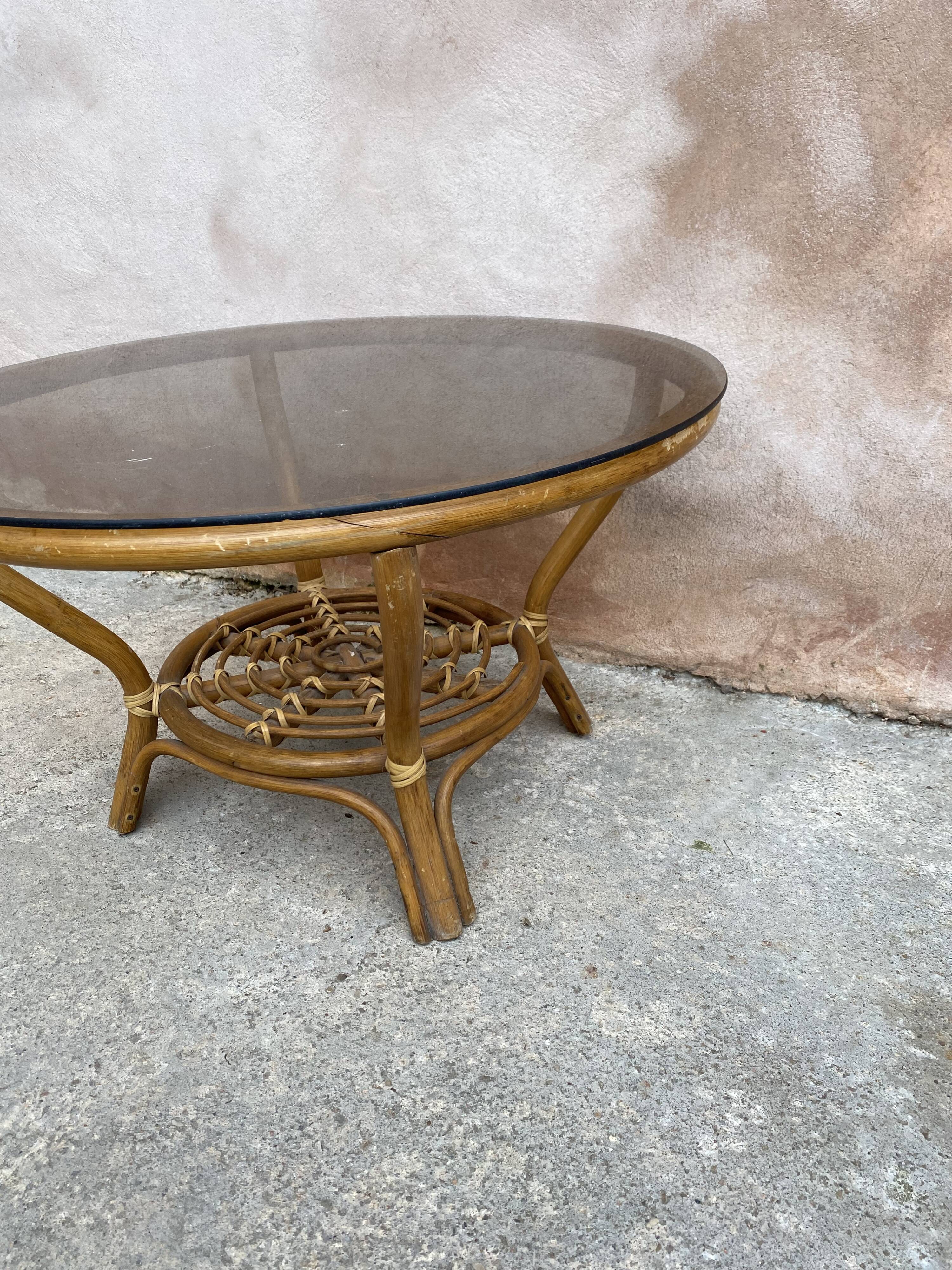 Rattan coffee table