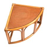 Rattan corner cabinet