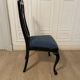 4 black lacquered chairs, 1970s