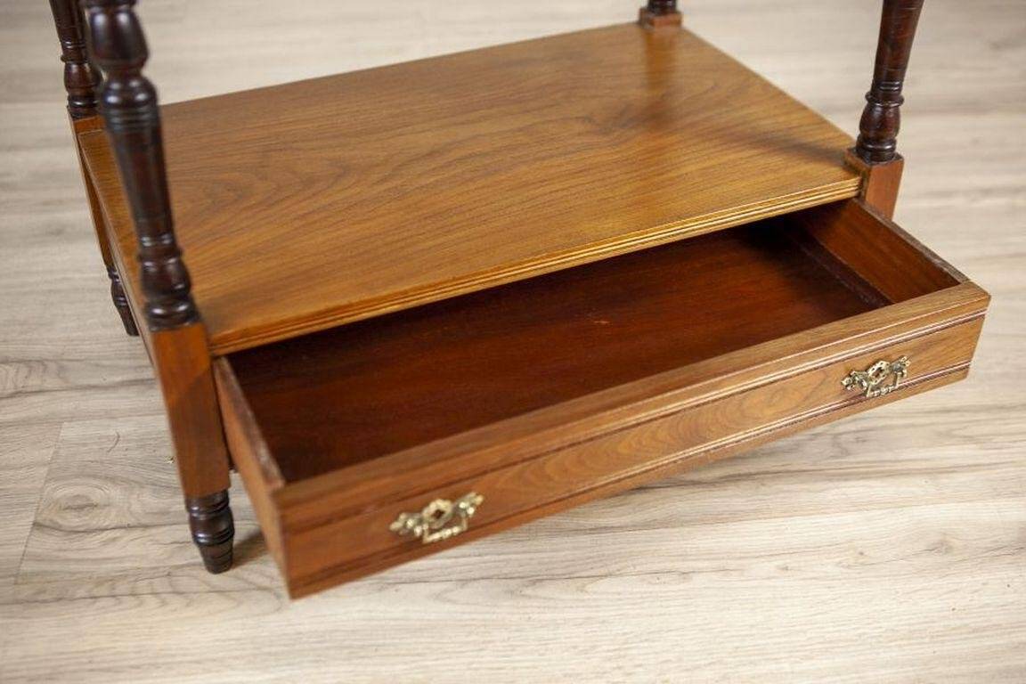 19th-Century Small Walnut Cabinet with the Motif of Sunflowers attributed to George Davis, 1890s