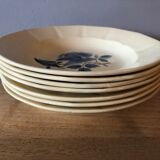 6 hollow plates in Earthenware Digoin Sarreguemines