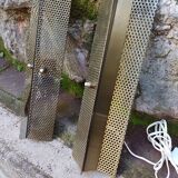 Pair of perforated metal wall lights 1960, 1970