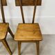6 brutalist solid wood chairs, chalet decor, vintage