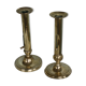 Pair of brass push-up candlesticks