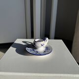 Dutch white and blue candlestick with windmill pattern H5 D10