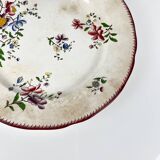 Large round patinated dish, Strasbourg model, Sarreguemines, 1880-1918