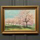 Oil on canvas trees in bloom 20th century by J. Vuillet 1987
