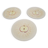 3 Apple Barbotine plates