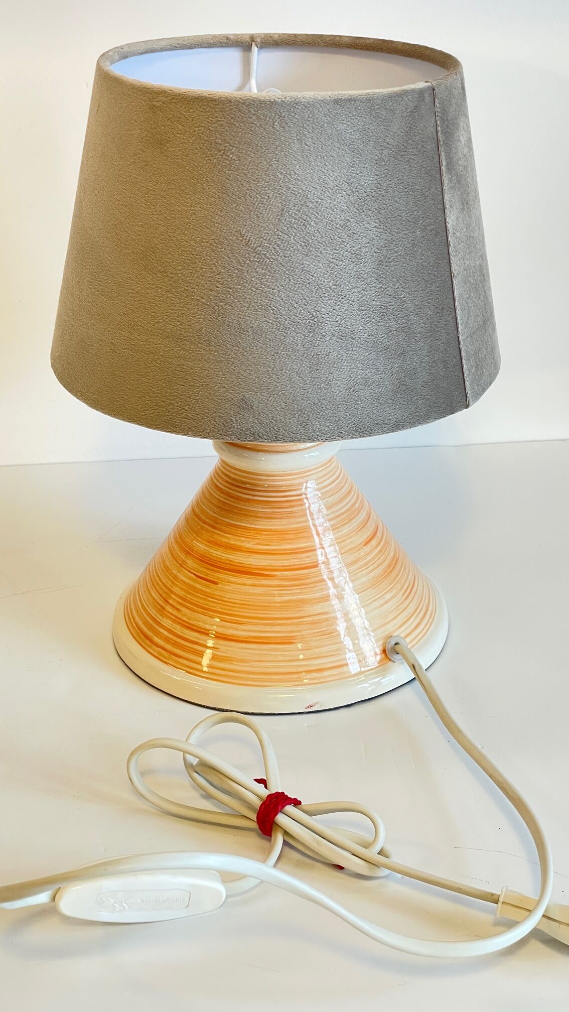 Geometric ceramic lamp by larec 80s