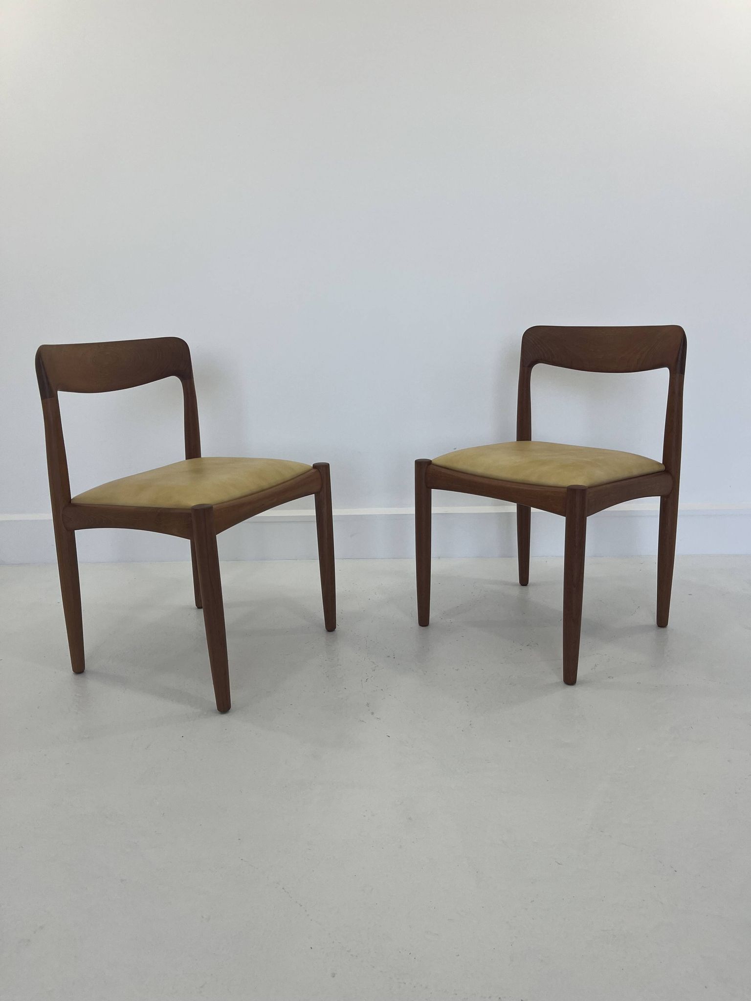 Vintage Danish Dining Chairs in Teak by H.W. Klein for Bramin, Set of 2