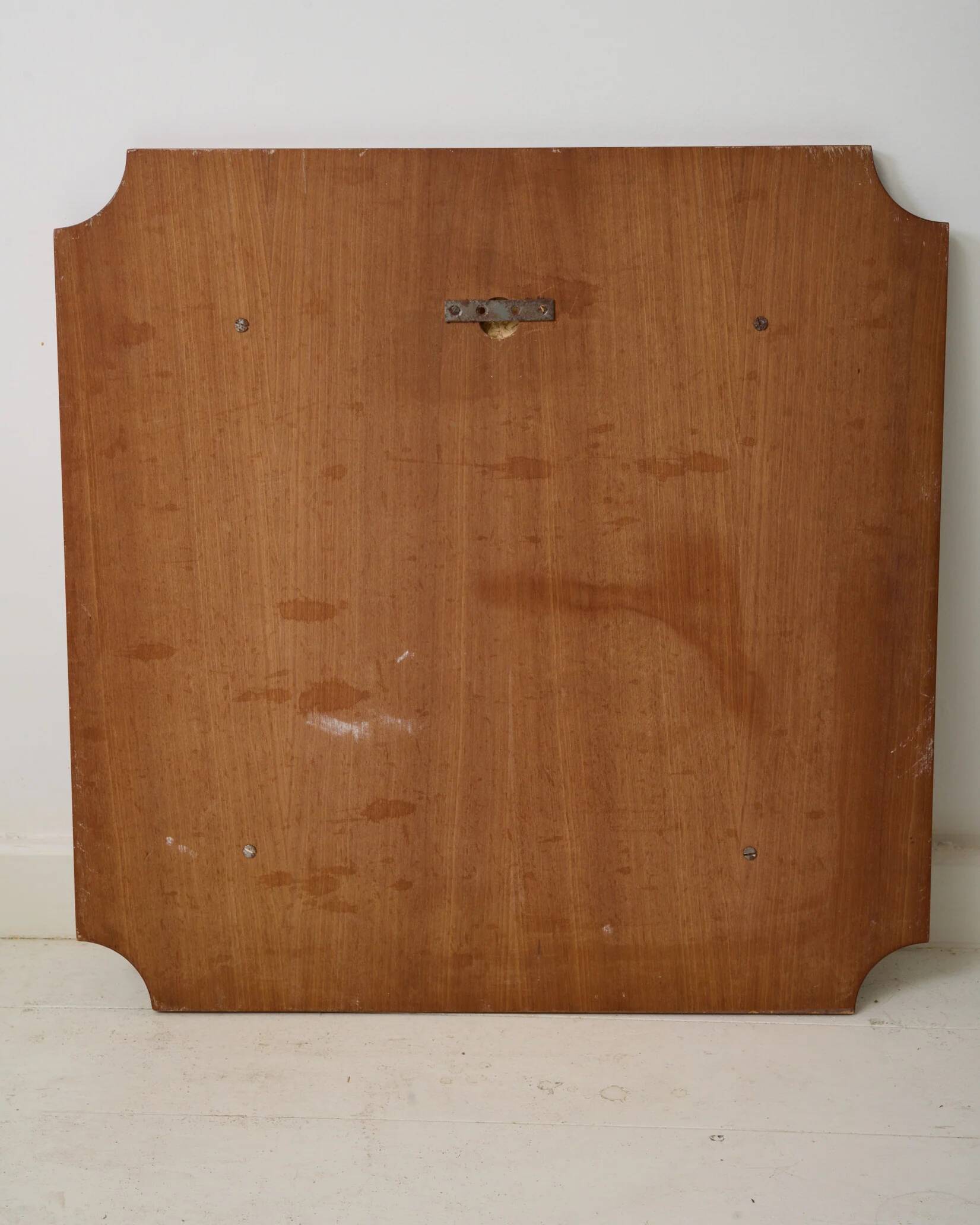 Miroir rond sur structure en teck, 1970