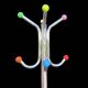 Chrome Parrot Coat Rack with Multi-Colored Balls – 1980s