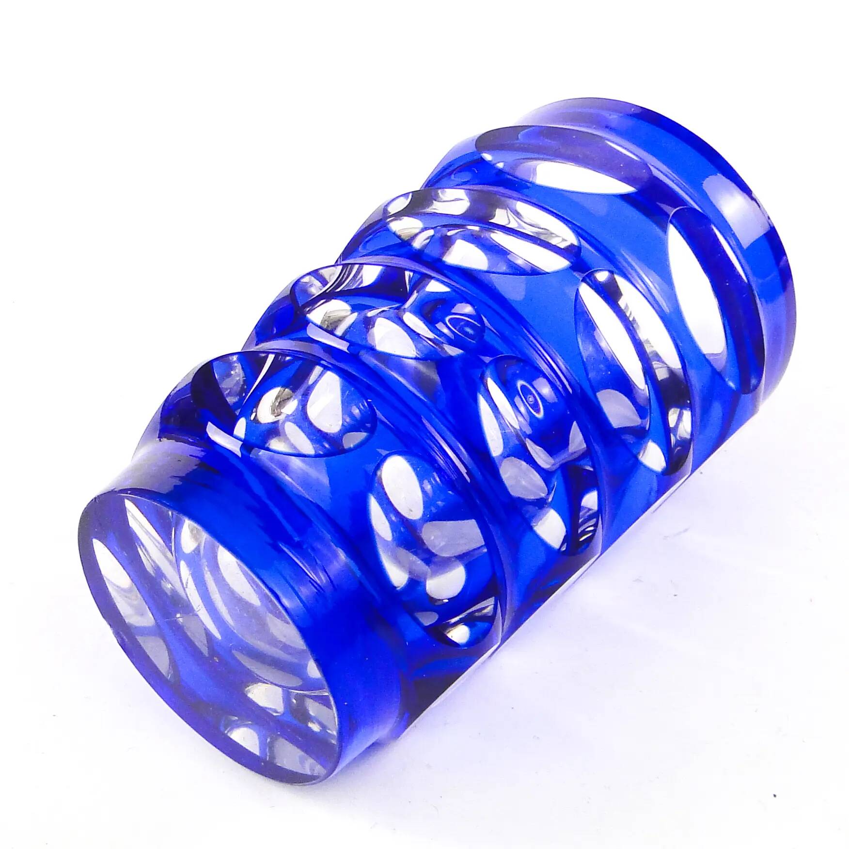 Mid-century modern vase, cobalt glass, Germany, 1950s