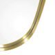 Free-form rearview mirror with brass outline - 60x30cm