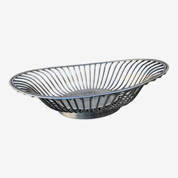 Silver metal basket Christofle Gallia, mid century