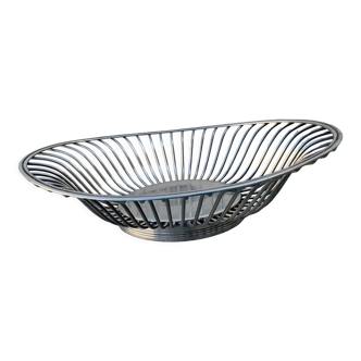 Silver metal basket Christofle Gallia, mid century