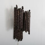 Brutalist wall lamp  designed by Marcello Fantoni, manufactured in Italy 1960