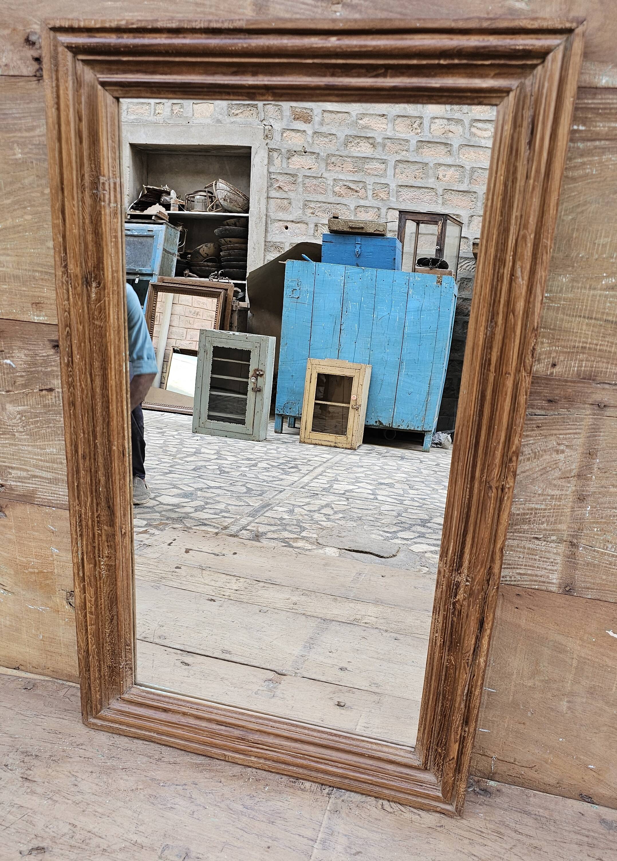 Burmese teak mirror