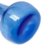 Large blue blown glass vase