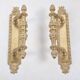 Pair of pull handles for a swing door / antique /