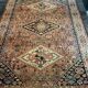 Oriental carpet woven pink, ochre, beige 255x165