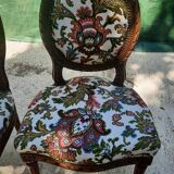 4 chaises médaillon style louis XVl