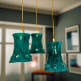Green cast iron cascading chandelier